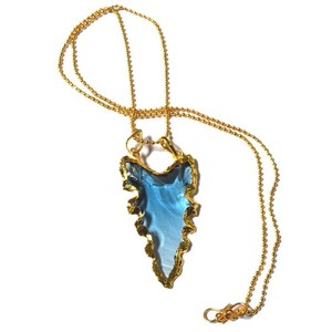 Collar de puntas de flecha electrochapadas de vidrio americano clásico Venta en línea de joyería de piedras preciosas - Product Image 1