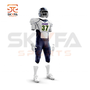 Ropa Deportiva sublimada personalizada, uniforme de fútbol americano de secado rápido de poliéster - Product Image 4