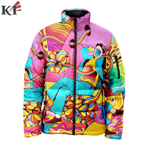 เสื้อแจ็คเก็ตพัฟเฟอร์ฤดูหนาวสำหรับผู้ชาย KEVEN IMPEX แบบสองด้าน ระบายอากาศได้ดี กันลม เป็นมิตรต่อสิ่งแวดล้อม  ผ้าไหมแท้ 100% บุด้วยใยฝ้าย คอตั้ง - Product Image 5