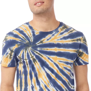 เสื้อยืดผู้ชาย OEM 2021 รุ่นใหม่ทันสมัย ลายมัดย้อม สีชมพูแดง คอกลม ผ้าฝ้าย 100% เสื้อยืดเรียบง่ายสำหรับผู้ชาย/เด็กผู้ชาย - Product Image 6