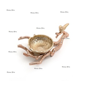 Bol décoratif en aluminium de qualité supérieure avec support, forme ronde, fait main, pour servir des fruits secs, à bas prix - Product Image 1