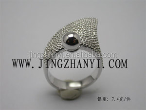 Jingzhanyi cincin kluster gaya <span class=keywords><strong>Bohemian</strong></span> pabrik perhiasan dengan Mutiara Hitam Tahitian dan manik berlapis perak - Product Image 2