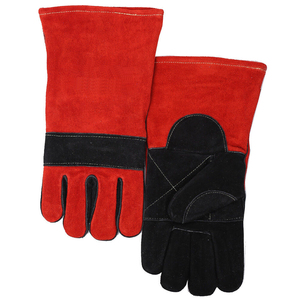 Guantes de soldadura MIG de cuero de vaca dividido, alta calidad, protección contra el calor, baratos, de fábrica - Product Image 1
