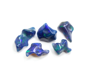Ethiopian Natural Blue <b>Fire</b> Opal Black Cabochon Smooth Crystal Ruby Gemstone for Jewelry Making Loose From Ethiopia - Product Image 3