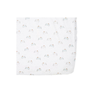 Sábana de cuna de algodón de punto de jersey orgánico 100% para bebé con logotipo de etiqueta privada y embalaje para sábana de mini cuna sábana de muselina - Product Image 1