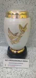 Urne de crémation en laiton blanc de haute qualité taille adulte pour stocker les cendres humaines à la maison-Fournitures funéraires - Product Image 4