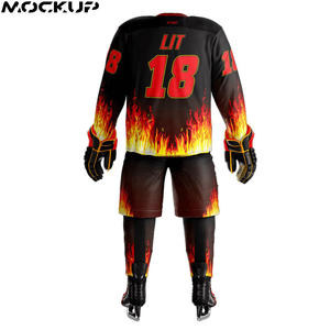 ชุดฮอกกี้น้ำแข็งพิมพ์ลายดิจิทัลราคาส่งถูก 100% โพลีเอสเตอร์ สั่งทำชื่อทีมได้ สำหรับผู้ใหญ่ทุกเพศ คุณภาพสูง ไซส์ใหญ่ - Product Image 5