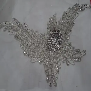Kristall große Perle Perlen Patch für Hochzeits kleid