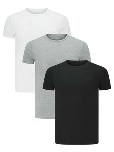Camisetas de algodón y poliéster para hombre, camisas con logo personalizado a granel, venta al por mayor - Product Image 2