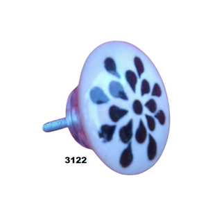 En gros armoire boutons de porte en céramique tiroir poignée en porcelaine pour salle de bain armoire commode bouton - Product Image 1