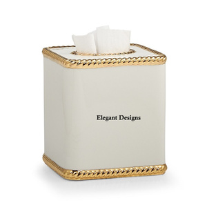 Silver Metal Tissue Box Wedding & Event Decorative Table Top Napkin Holder Square Shape Designer New Tissue Box With Four Legs - Product Image 4