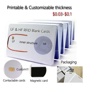 125Khz stampabile rfid PVC vuoto nfc mate biglietti da visita telefono qrcode bianco lucido t5577 rfid card - Product Image 6