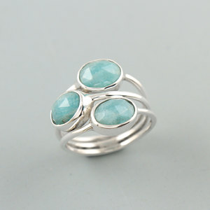 Artistry ดู Amazonite อัญมณี925แหวนเงินแท้ - Product Image 1
