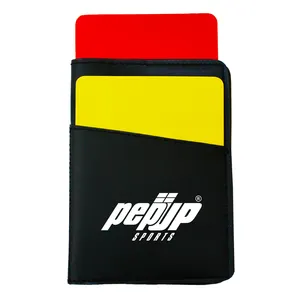 Pepup Soccer Football Schiedsrichter karten Brieftasche, Schiedsrichter Brieftasche mit gelben und roten Warn karten Sport beamte Straf karten