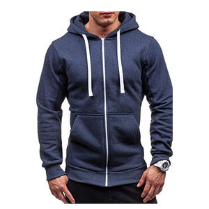 Sudadera con capucha para hombre de ajuste moderno con diseño de abertura lateral sutil Sudadera con capucha de estilo atlético para hombre con ribetes de punto acanalado - Product Image 3