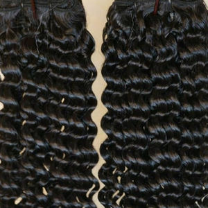 ผมเรีมี่ดิบของบราซิลผมเรีมี่ยังไม่ผ่านกระบวนการผมต่อแบบหยิกลึก3มัดฟรี - Product Image 2