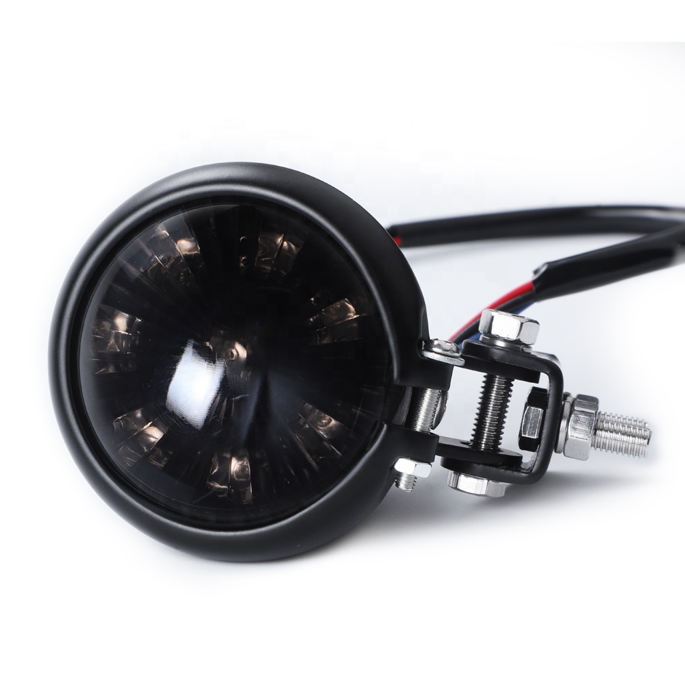 Задний фонарь для мотоцикла, галогенный светодиодный стоп-сигнал красного цвета в стиле Cafe Racer, задний фонарь для мотоцикла, 12 В