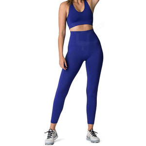 2022 femmes respirant Gym Fitness vêtements sport soutien-gorge et pantalons de Yoga pour courir manches courtes et Shorts longueur - Product Image 1