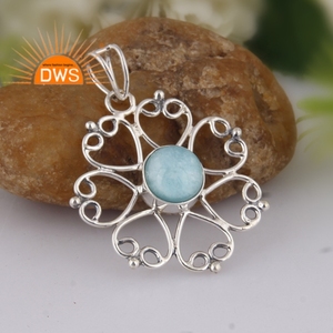 Colgante de Plata de Ley Oxidada de Moda, Más Vendido, con Doble Cristal de Amazonita, Proveedor de Joyería Tradicional - Product Image 2