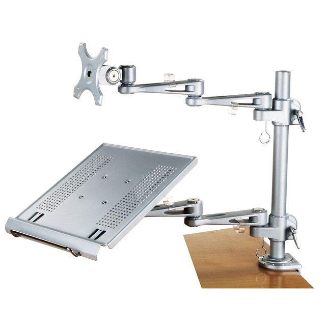 Adjustable Height LCD Monitor Laptop Stand C-Clamp Extendable Arm VESA 75x75/100x100 360 Screen Office School Supplies