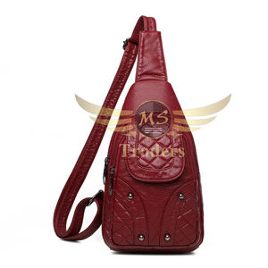 กระเป๋าคาดไหล่สายเดี่ยวของผู้หญิง,กระเป๋าคาดอกกันน้ำวินเทจมัลติฟังก์ชันหนัง PU ดีไซน์ใหม่ - Product Image 6