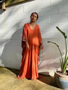 ชุดแมกซี่เดรสมัดย้อมผ้าทำด้วยมือ2022ใหม่ชุดเดรสแมกซี่ลายชายหาดธรรมชาติแบบคลุมฟรีไซส์เสื้อผ้าลำลองเป็นมิตรกับสิ่งแวดล้อม - Product Image 2