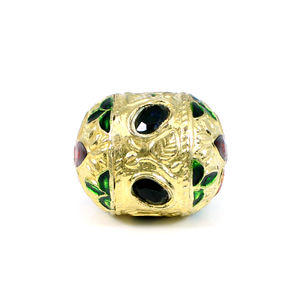 Cuentas Indias de Labradorita Natural, Cuentas Redondas de Diseño Hechas a Mano, 57.60 Quilates, 24x19 mm, 6x4 mm, Gemas Ishu - Product Image 5