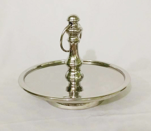 Premium Hot Aluminum <b>Cake</b> <b>Stand</b> with Stem & Hanging Ring Nickel Plated Fancy Single Tier Unique Style Hanging <b>Cake</b> <b>Stand</b> Server - Product Image 2