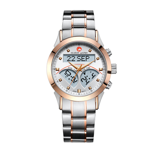 Montre de prière musulmane numérique à double mouvement islamique avec lumière EL, étanche à 100%, montre de prière six fois par jour pour le Hajj et le Hanifi - Product Image 1