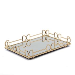 Plateau de service avec miroir Design personnalisé Formes uniques pour cadeau de mariage et plateau miroir Derniers plateaux - Product Image 1