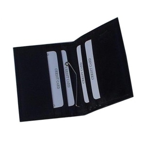 กระเป๋าสตางค์หนัง PU สีดำสำหรับผู้ชายผลิตจากโรงงานโลโก้ตามสั่ง - Product Image 1