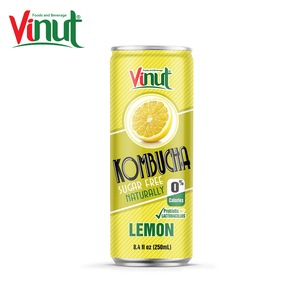 Jus de citron naturel Kombucha 8,4 fl oz sans sucre, jus d'aloe vera avec pulpe, jus de fruits sucré au sucre, OEM ODM Marque privée - Product Image 1