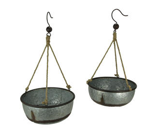 Macetero de METAL para el hogar y el jardín, macetero de flores galvanizado - Product Image 4