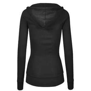 OEMWomen Active Thermal Zip Up <b>Lightweight</b> <b>Hoodie</b> Casual Warm Up Jacket with Kangaroo Side Pockets - Product Image 2