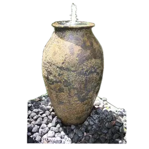[Chico]-fuente de agua al aire libre-jardín de la cascada de agua-fuentes tarro grande-plantadores y ollas de cerámica