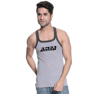 Camiseta sin mangas de entrenamiento para hombre, chaleco deportivo de secado rápido, Color gris - Product Image 1