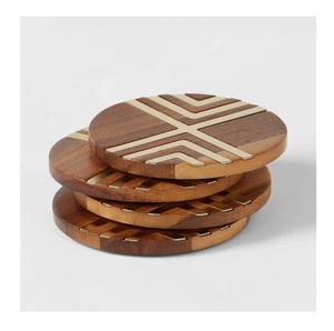 ชุดที่รองแก้วไม้4ชิ้นชุดที่รองแก้วชาทรงวงรี - Product Image 5