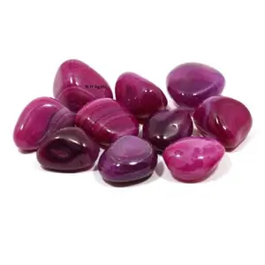 Venda por atacado pedra de gema natural cristal rosa ágata pedra de tumble ágata rosa pedras naturais
