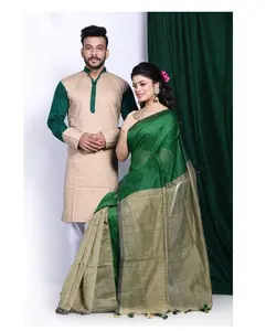 Latest Trending For Couple Twinning Kurta And Saree For Special Occasion From Indian Bulk Exporter By Royal Export