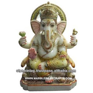 Lord Ganesha Indian Marble Statue - Product Image 1