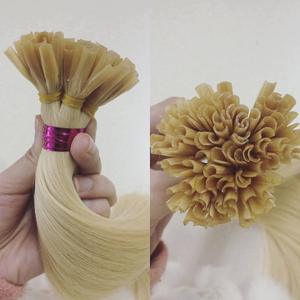 Extensión de cabello humano de alta calidad, punta de queratina italiana, extensiones de cabello prepegado de I/U/V/punta plana, cabello natural No químico - Product Image 5
