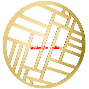 จานที่ชาร์จแบบทุบทำจากโลหะรูปทรงกลมสำหรับโต๊ะในบ้านโรงแรมจานโลหะใต้จานมาใหม่ - Product Image 6