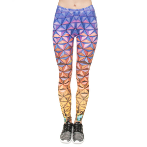 High Quality Solid Custom Printed Breathable Windproof Yoga Leggings for Women High Elastic Spandex/Nylon Fitness Wear Wholesale - Product Image 1