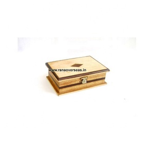 Caja de almacenamiento de recuerdo de joyería Rectangular hecha a mano, organizador para collar y pendientes - Product Image 1