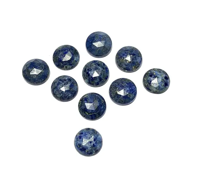 11mm Natural Lapis Lazuli Loose Round Rose Cut Cabochon Gemstone Wholesale Price Lapis Lazuli Earring Vivaaz Gems