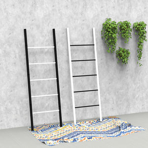 Multi-position Modern Bathroom Folding <b>Ladder</b> Rack Blanket Clothes Railing Hanger Solid <b>Wood</b> <b>Towel</b> <b>for</b> Decoration 250 Lbs - Product Image 5