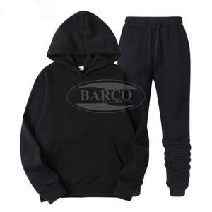 Cotton Polyester Blend Fleece Tracksuit Set and Joggers Hoodies <b>Trouser</b> Customization Designs Logo Sportswear Suit for Sale - Product Image 2