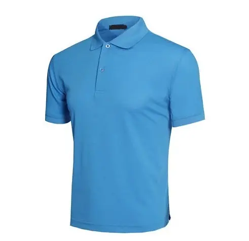 Polo de Golf blanc 100% coton pour homme, Logo brodé, uni, manches courtes, décontracté, uniforme en coton