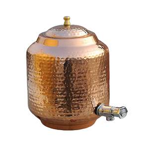 Distributeur d'eau en cuivre martelé au design fabuleux avec une qualité exclusive, distributeur d'eau de forme ronde à vendre - Product Image 5