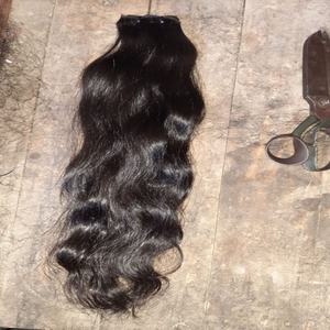 ผมต่อแบบธรรมชาติ ลอนคลื่น ทำจากผมแท้ Remy  แบบ Double Weft ผลิตด้วยเครื่องจักร เนื้อนุ่ม ยาวพิเศษ สำหรับจัดแต่งทรงผมและใช้ในร้านเสริมสวย - Product Image 1